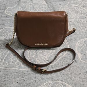 Michael Kors Brown Crossbody Bag with Gold Hardware